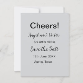 Modern Save the Date schlicht und elegant Postkarte