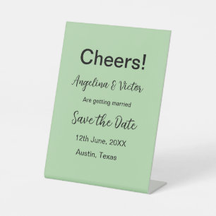 Modern Save the Date schlicht und elegant Sockelschild