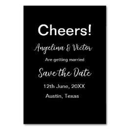 Modern Save the Date schlicht und elegant Tischnummer