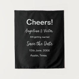 Modern Save the Date schlicht und elegant Wandteppich