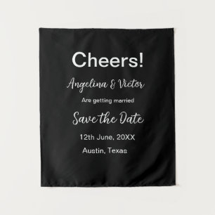 Modern Save the Date schlicht und elegant Wandteppich