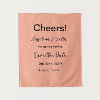 Modern Save the Date schlicht und elegant Wandteppich