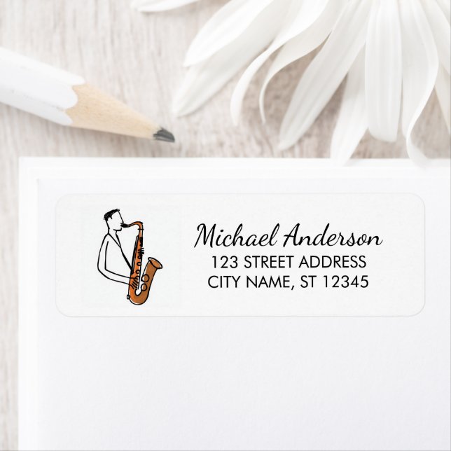 Modern Saxophone Music Lover Return Address        (Insitu)