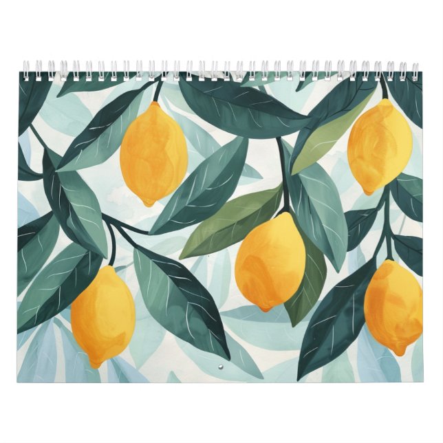 Modern Scandinavian Floral Fruit | Folk Art Wall Kalender (Titelbild)