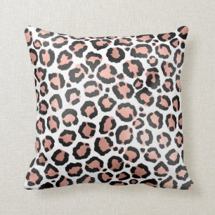 Modern schicke Black Rose Gold Foil Leopard Printi Kissen