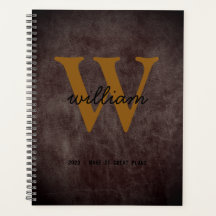 Modern schicke Bordeaux-Lederskript tan monogram