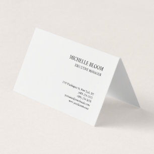 Modern Schlicht Einfach Minimalistisch Weiß Visitenkarten