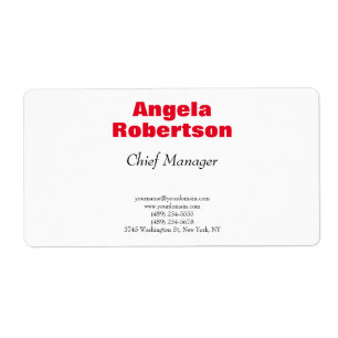 Modern schlicht einfache minimalistische rote Weiß