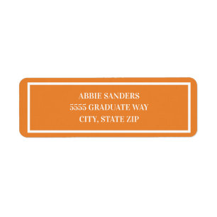 Modern schlichtes Basisdesign Orange und Weiß