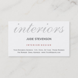 Modern Schlichtes Weiß Designer Haus Zuhause Visitenkarte
