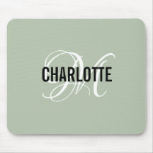 Modern schlinggrün, monogramm