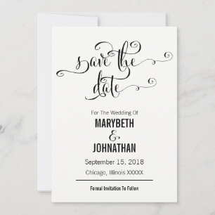 Modern schreiben wir Save the Date eine Karte