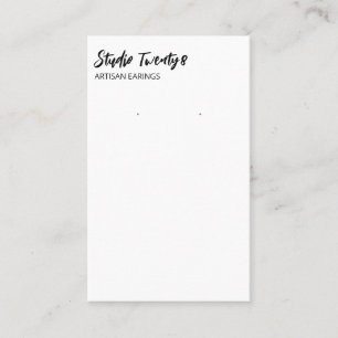 Modern Schriftart Earring Display Cards Visitenkarte
