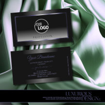 Modern Schwarz-Weiß-Blauer-Rahmen-Logo