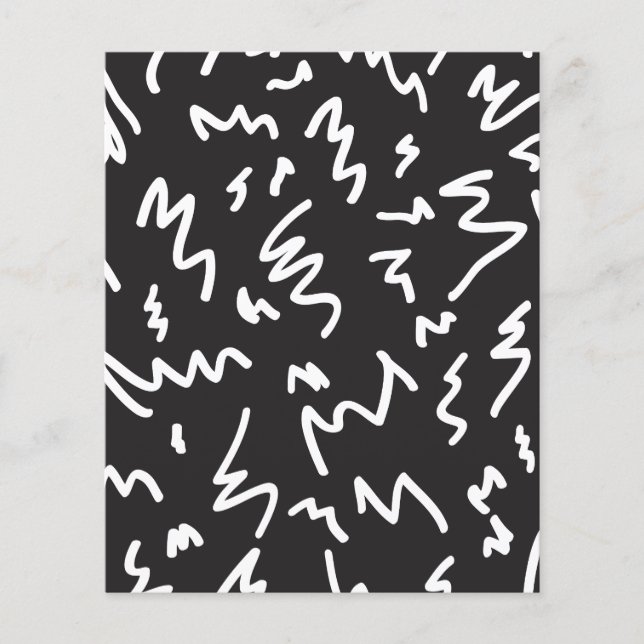 Modern Schwarz-Weiß-Spirale Scrapbook Paper (Vorderseite)