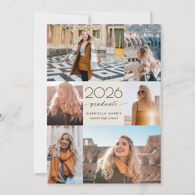 Modern Script 2026 Graduation Einladung (Vorderseite)