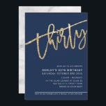 MODERN SCRIPT 30 Geburtstagsparty Gold Glitzer Einladung<br><div class="desc">von kat massard >>> https://linktr.ee/simplysweetpaperie <<< Ein trendiges, handgeschriebenes Einladungs-Design für Ihren 30. GEBURTSTAG - ich habe die meisten Altersstufen im Geschäft TIP :: 1. Um Grafiken und Schriftart zu ändern/zu verschieben und mehr Text hinzuzufügen, klicken Sie auf den Button "Anpassen". - - - - - - - - -...</div>