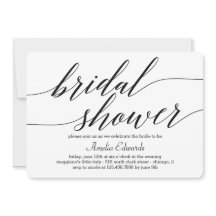 Modern Script Bridal Dusche Einladung