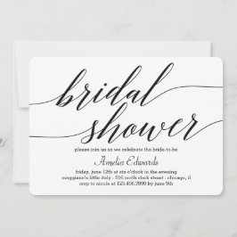Modern Script Bridal Dusche Einladung