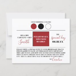 Modern Script Bridesmaid Vorschlag Card Einladung