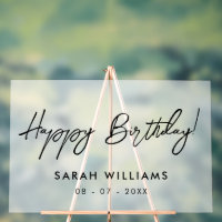 Modern Script Calligraphy Happy Birthday Mattiert