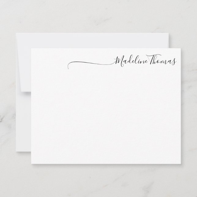 Modern Script Calligraphy name card Mitteilungskarte (Vorderseite)