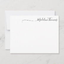 Modern Script Calligraphy name card