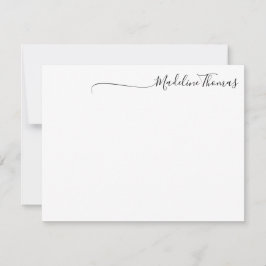 Modern Script Calligraphy name card Mitteilungskarte