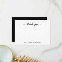 Modern Script Calligraphy Schwarz-weiß Vielen Dank