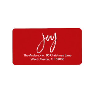 Modern Script Christmas Return Address Label Adressaufkleber