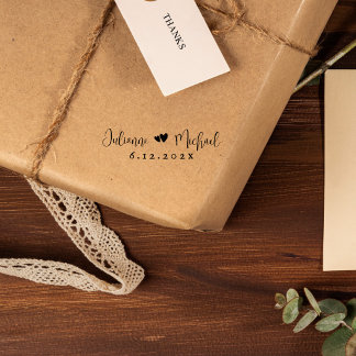 Modern Script Couple Name | Personalized Wedding  Permastempel