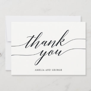 Modern Script Dankeschön Card Dankeskarte