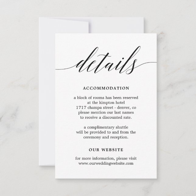 Modern Script EDITABLE FARBDetails Card MSC Dankeskarte (Vorderseite)