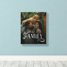 Modern Script Family Custom Photo Name 