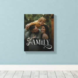 Modern Script Family Custom Photo Name Leinwanddruck