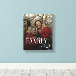 Modern Script Family Custom Photo Name Leinwanddruck