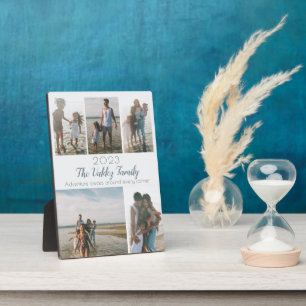 Modern Script Foto Collage Family Memory Keepake Fotoplatte