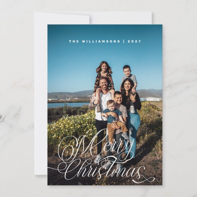 Modern Script Frohe Weihnachten (Vorderseite)