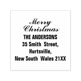 Modern Script Frohe Weihnachten Permastempel