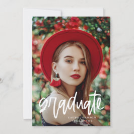 Modern Script Graduate Graduation Party Einladung