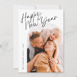 Modern Script Happy New Year Arch 2 Foto Feiertagskarte