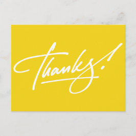 Modern Script Lemon Yellow Dankeschön Karte