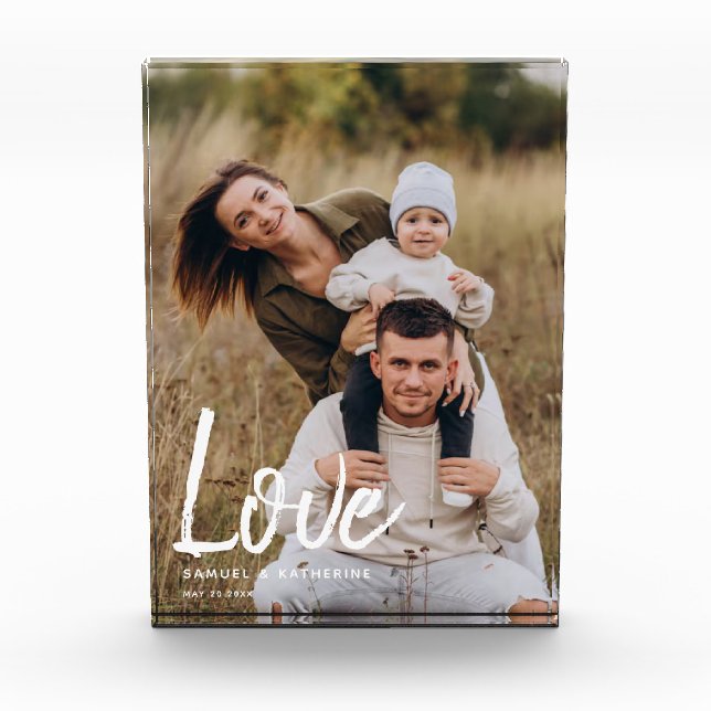 Modern Script "Love" Custom Family  Fotoblock (Vorderseite)
