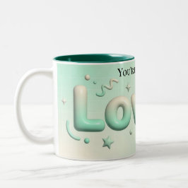 Modern Script Lovely Aesthetic Custom Name Zweifarbige Tasse