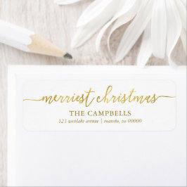 Modern Script "Merriest Christmas Label"