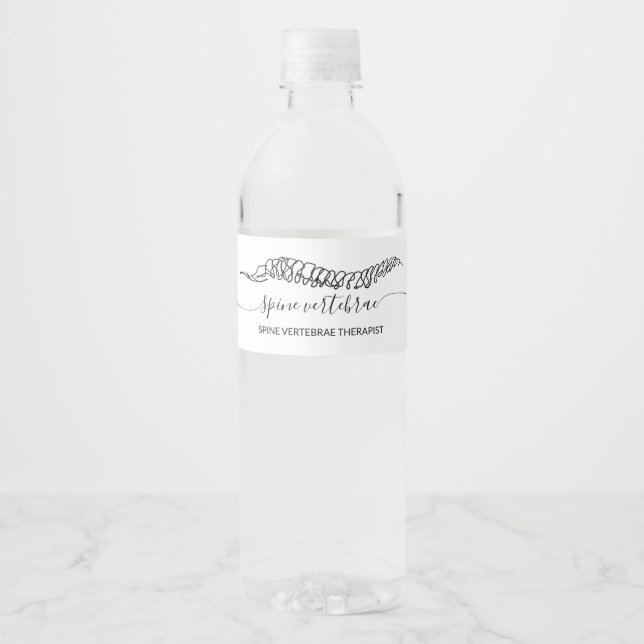 Modern Script Orthopäde Massage-Therapeut Wasserflaschenetikett (Vorderseite)