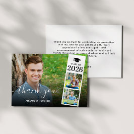 Modern Script Overlay 3 Foto Abschluss Dankeskarte