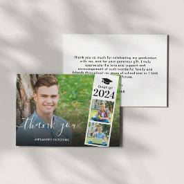 Modern Script Overlay 3 Foto Abschluss Dankeskarte