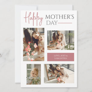 Modern Script Overlay 4 Foto Happy Mothers Day
