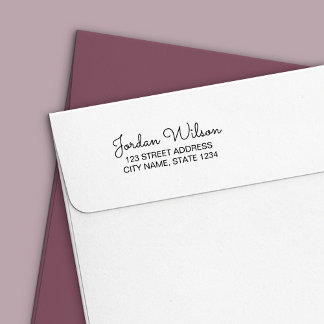 Modern Script Personal Zuhause Address Permastempel
